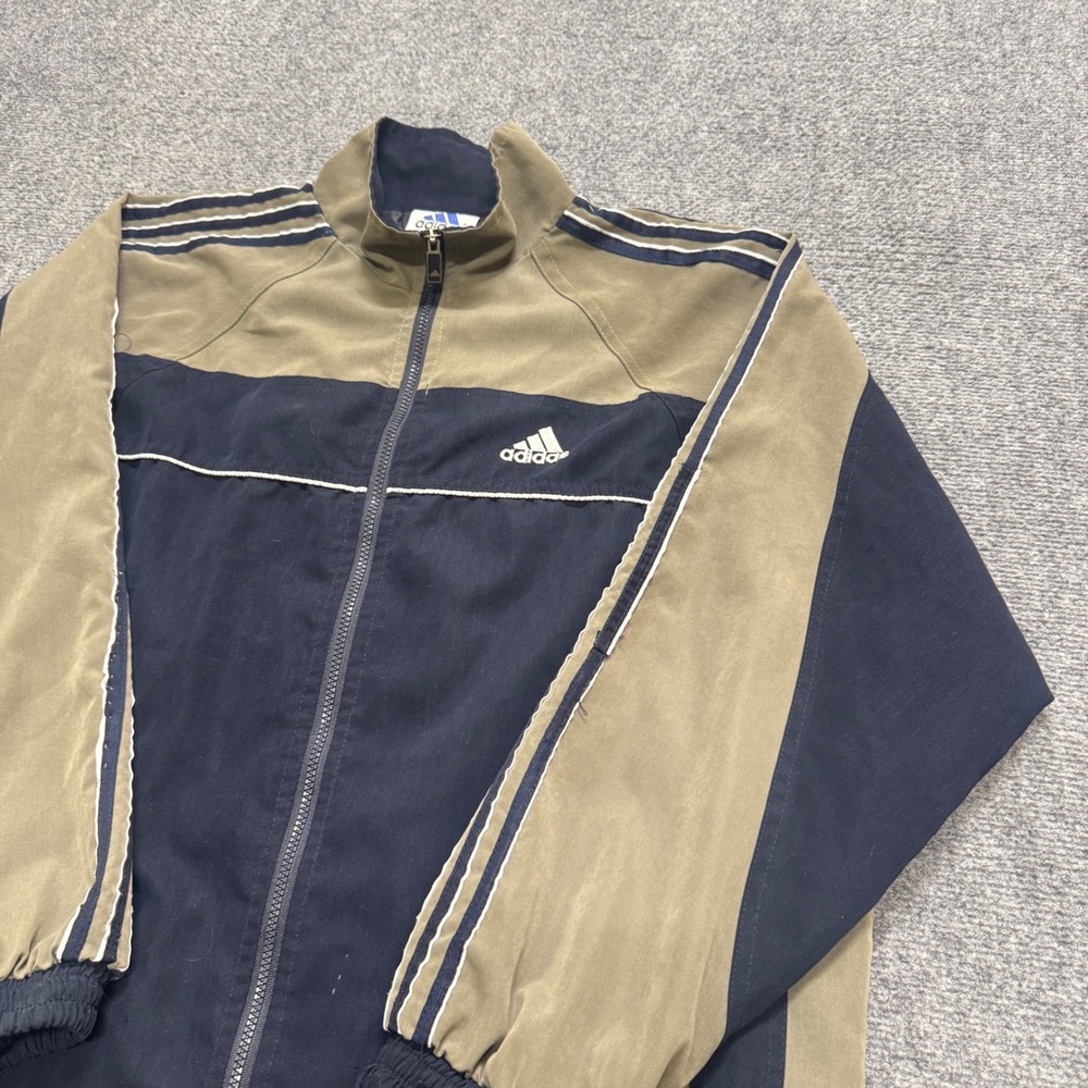 VTG Adidas Windbreaker Nylon Jacket Men's XL Navy Blue 90s Y2K